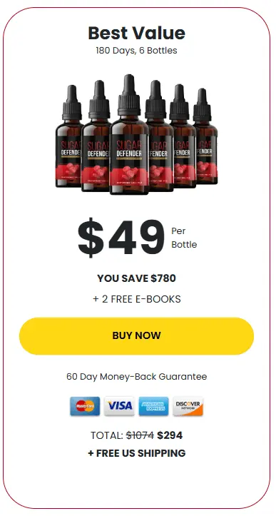 Get Sugar Defender 6 Bottles